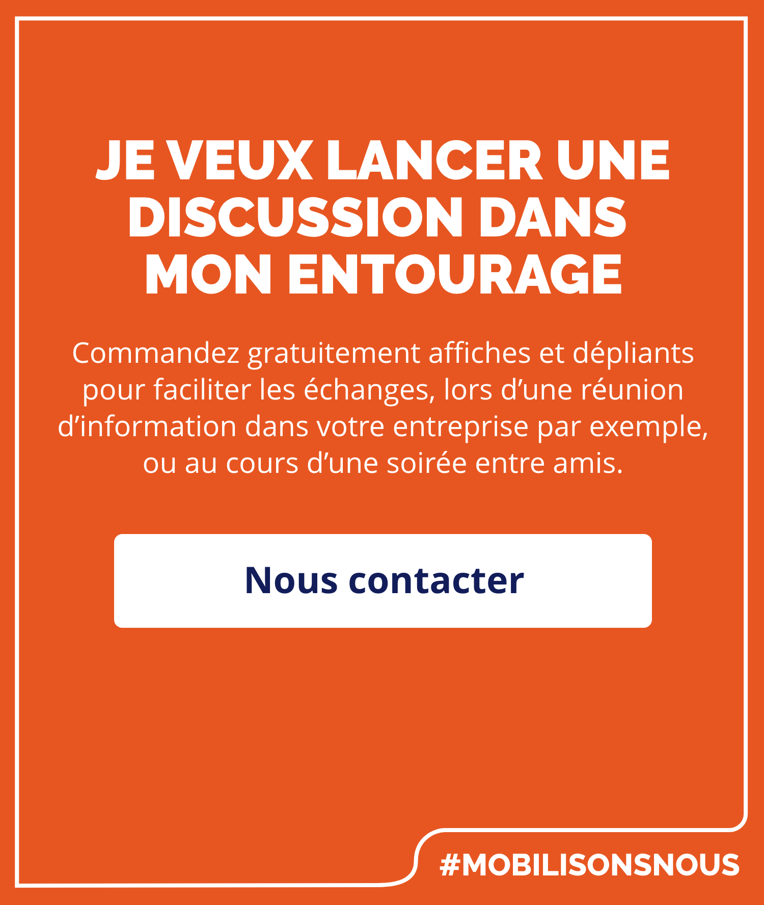 Je veux lancer une discussion